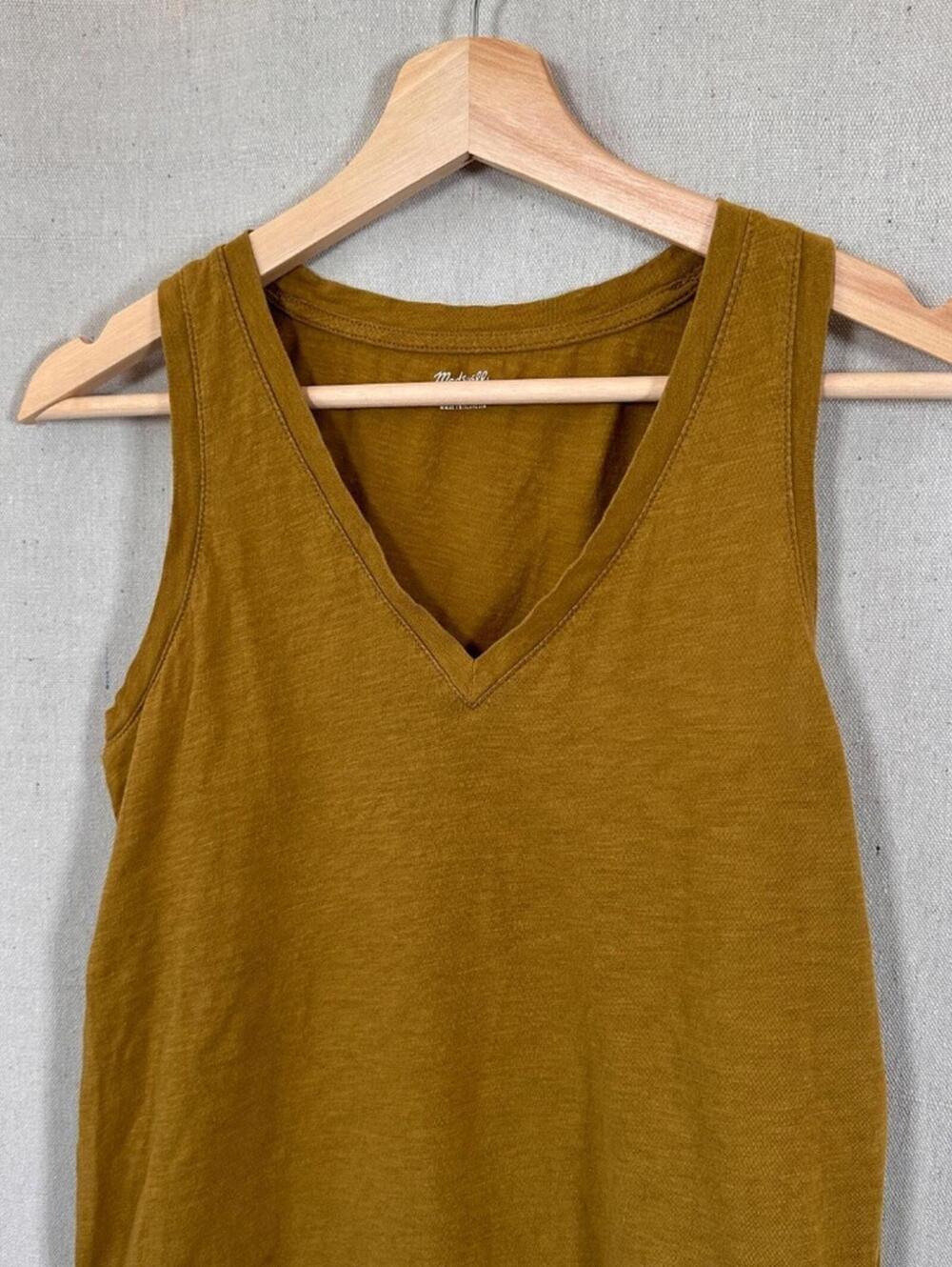 Madewell Whisper Cotton V-Neck Tank | Size XS